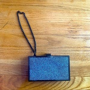 Halston Heritage Small Metallic Clutch Wristlet Bag